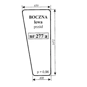 Zniżka SZYBA BOCZNA LEWA PRZÓD (BIZON)
