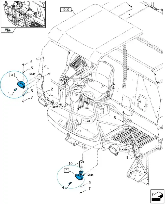 Dostępne od ręki Lampa robocza New Holland TC5040, TC 5080 87374602CNH