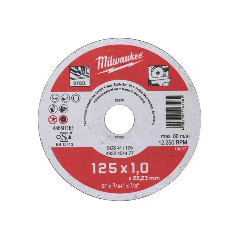 4932451477 Tarcze do cięcia metalu fi 125x1mm Milwaukee Wyjątkowa oferta