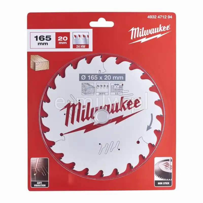 4932471294 Tarcza pilarska do drewna Milwaukee Dostępne od ręki